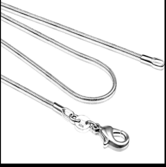 S925 Sterling Silver Snake Necklace - Picture 4 of 4